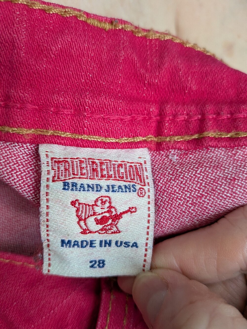 Red True Religion 5 Pocket Jeans - Picture 6 of 7